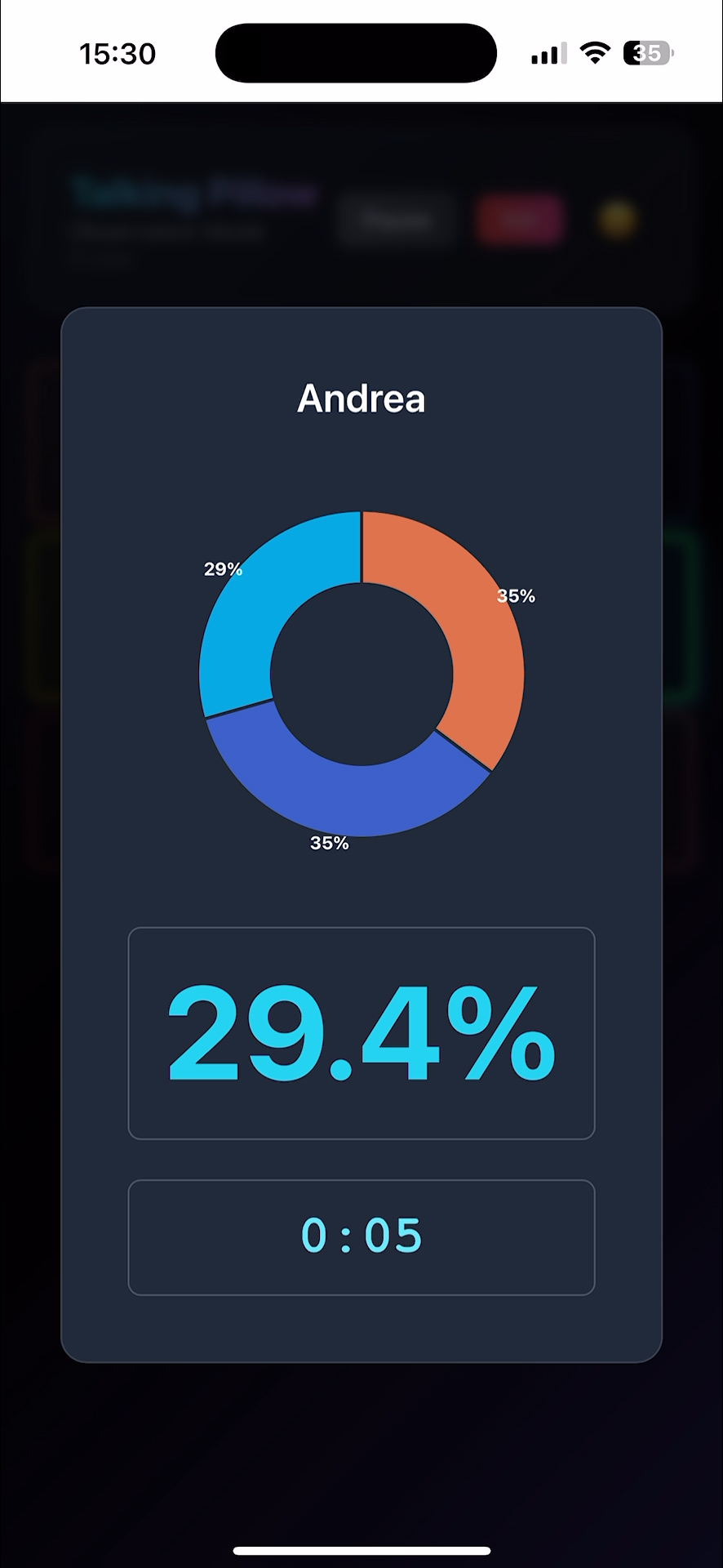 Observation Mode in Talking Pillow